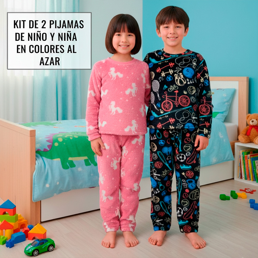 CK928 KIT 2 PIJAMAS NIÑO Y NIÑA 8198